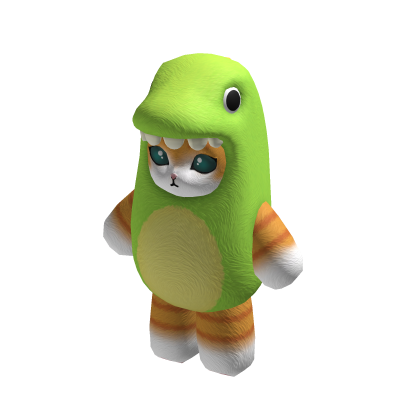 Dino Cat Plushie - Orange thumbnail