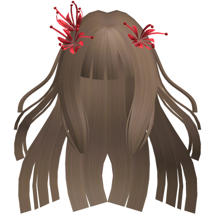 Fawn Brown Long Windy Hime Hair w/ Spider Lily