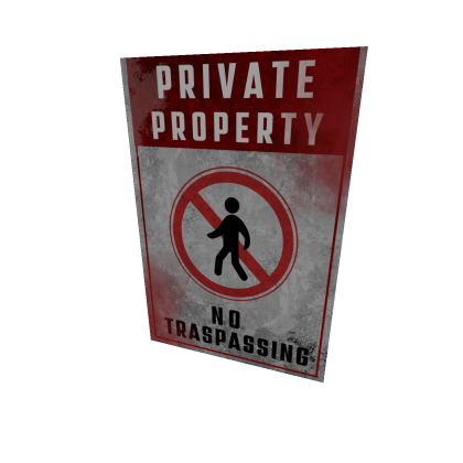 PRIVATE PROPERTY sign