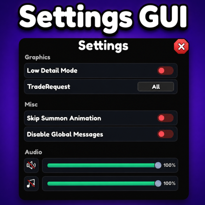 Settings GUI 