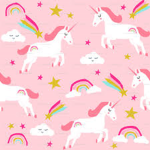 pretty girl with some unicorns