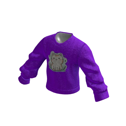 Purple Sweater Cute Cat | Roblox Item - Rolimon's