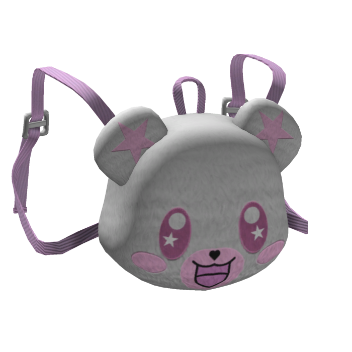 Fluffy Cute Kawaii Bear Backpack in White (1.0)