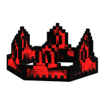 [ANIMATED] Red Black Glitched 8-bit Crown Add-on