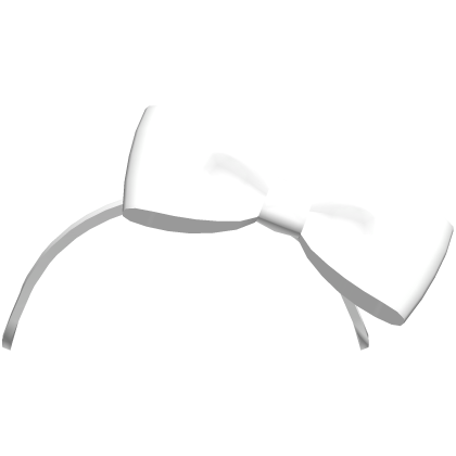 ♡ : dolly white big bow headband Roblox item
