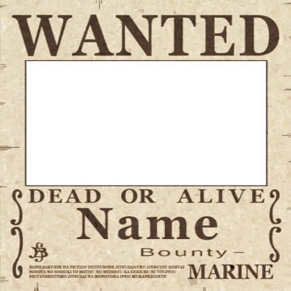 One_Piece_Wanted_Poster_psd_by_Akuma_no_mi_bu Roblox decal
