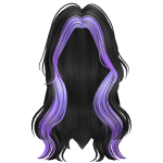 ♡ cute wavy purple oreo hair