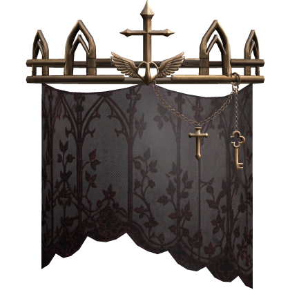 Black Gold Goth Veil Crown