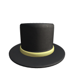 Black & Gold Banded Top Hat