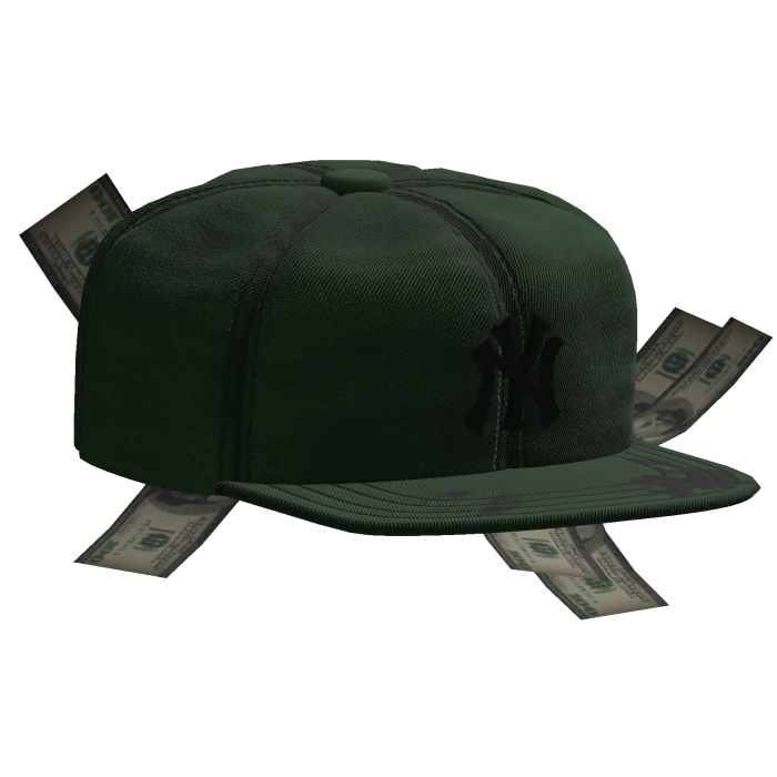 Sideswept Fitted Green Money Cap