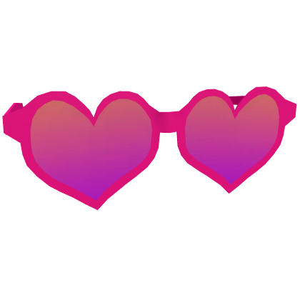 Hot Pink Gradient Heart Sunglasses
