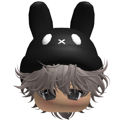 Moe Messy Boy Hair W/ Bunny Hat Ash V3
