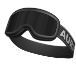raised ski goggles black