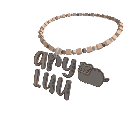 ary-luu brown pusheen necklace. Roblox item