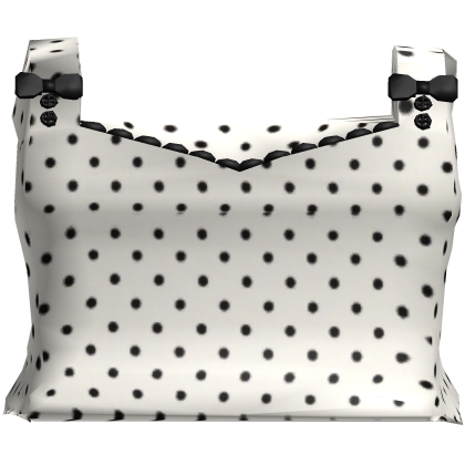  Black Polka Dot button top