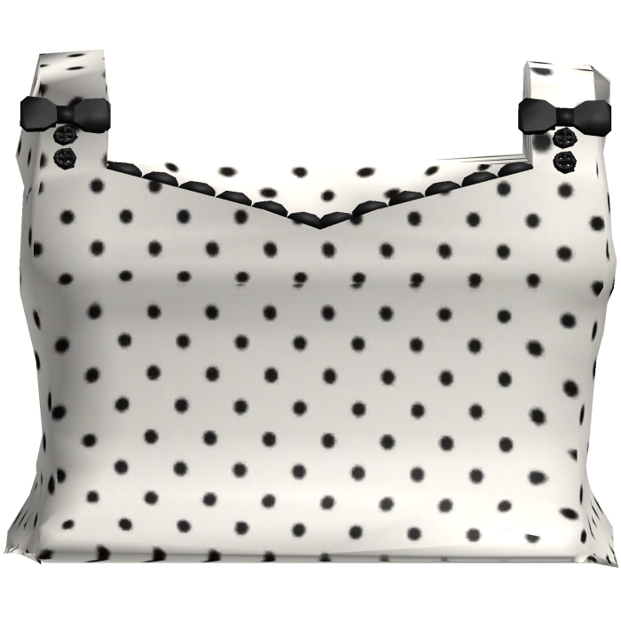  Black Polka Dot button top
