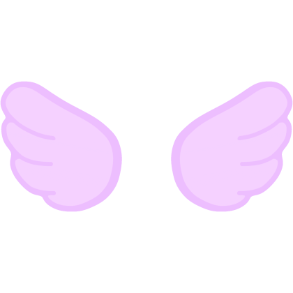 ♡ Cute Glowing Chibi Angel Wings Pastel Purple