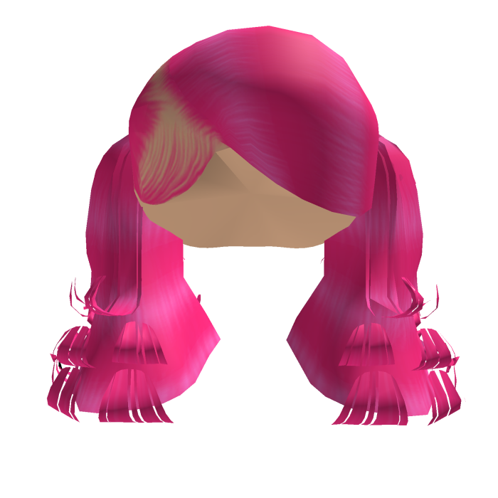 Swoop Pigtails w Curly Ends (Pink)