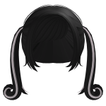 ♡ : black/pink swirly limited hair