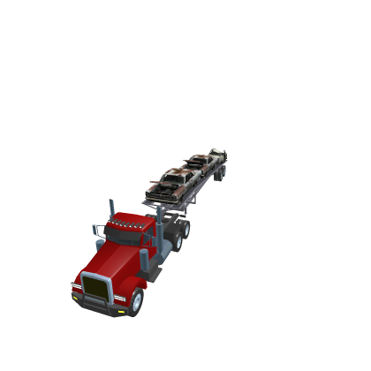 loaded tow semi