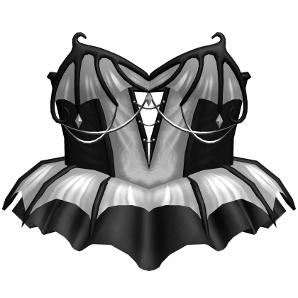 Black and White Vampire Bat Corset Dress