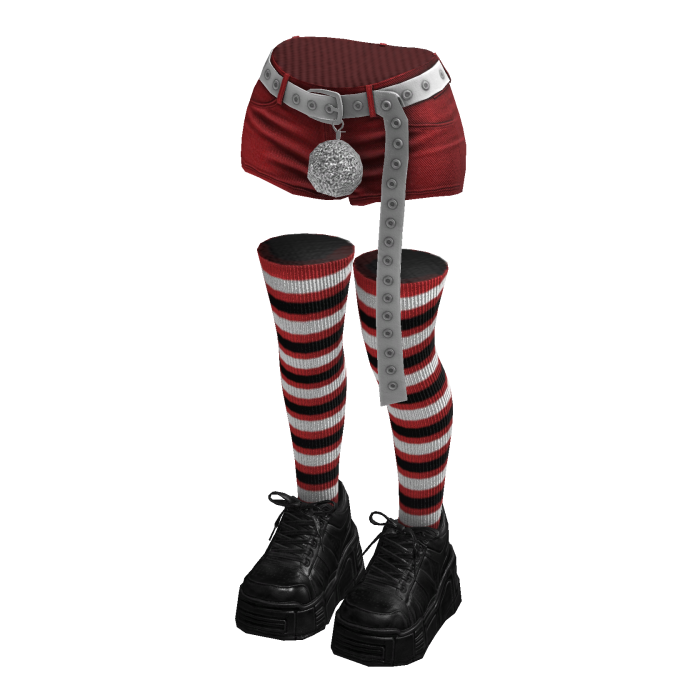 Stylish Shorts Hanging Belt (Red White)