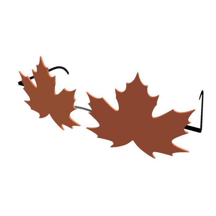Cute Autumn Maple Leaf Glasses