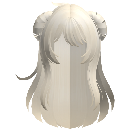 fluffy anime messy buns long hair blonde