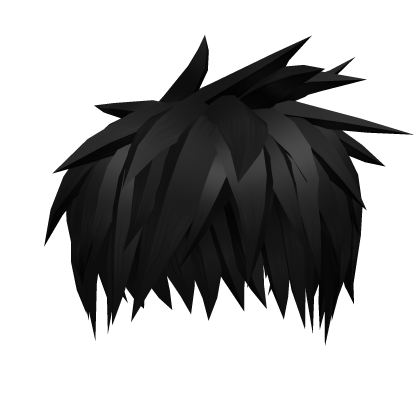Black Messy Anime hair 9.0 Roblox item