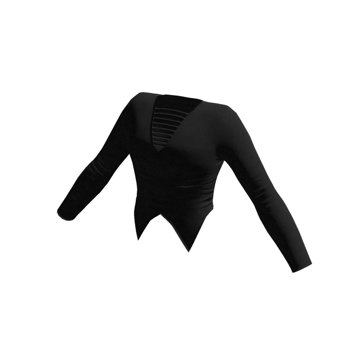 Triangle Hem Top (Black Cloth)