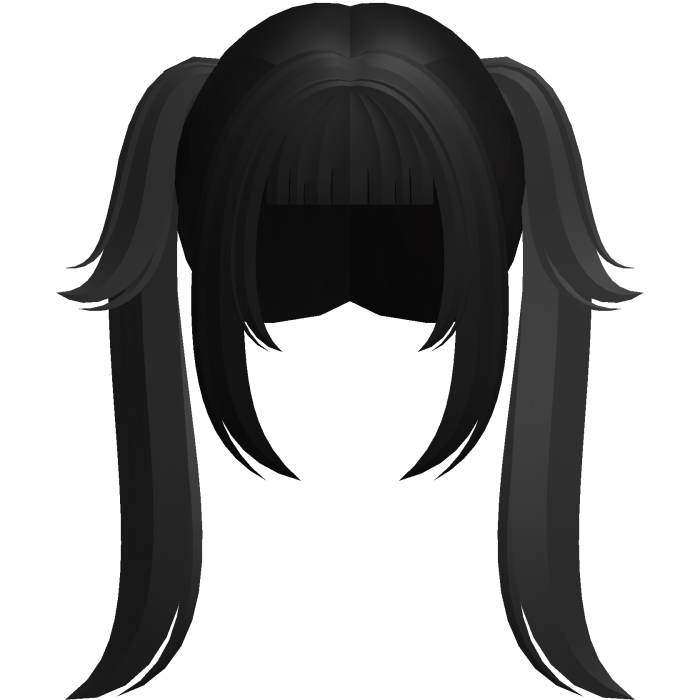 black cute neat moe anime pigtails