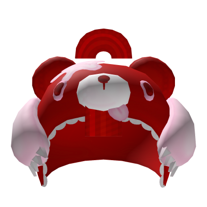 🌈 cute red & pink rainbow gloomy bear decora hat Roblox item
