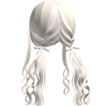 ♡ FREE Blonde Curly Ribbon Pigtails