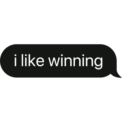 i like winning text bubble Roblox item