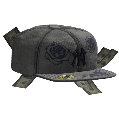 Sideswept Fitted Gray Money Cap Roblox item