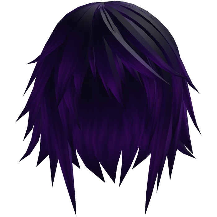 short straight emo hair (purple)