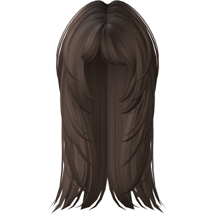 layered anime moe emo messy hair (brown) Roblox item