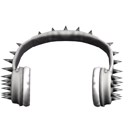 White Spiky Emo Headphones (Neck) Roblox item
