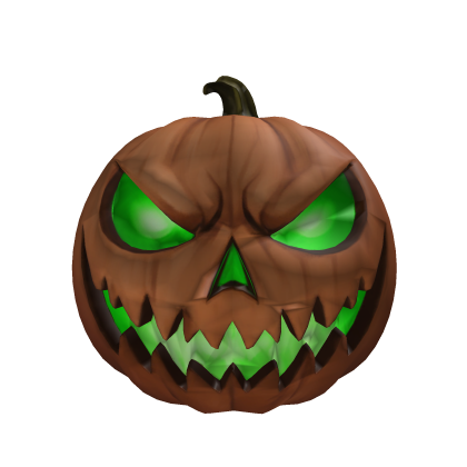 Toxic Green Pumpkin Head