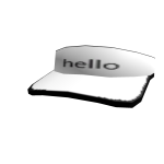 White hello Visor