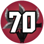 Level 70 Roblox badge thumbnail