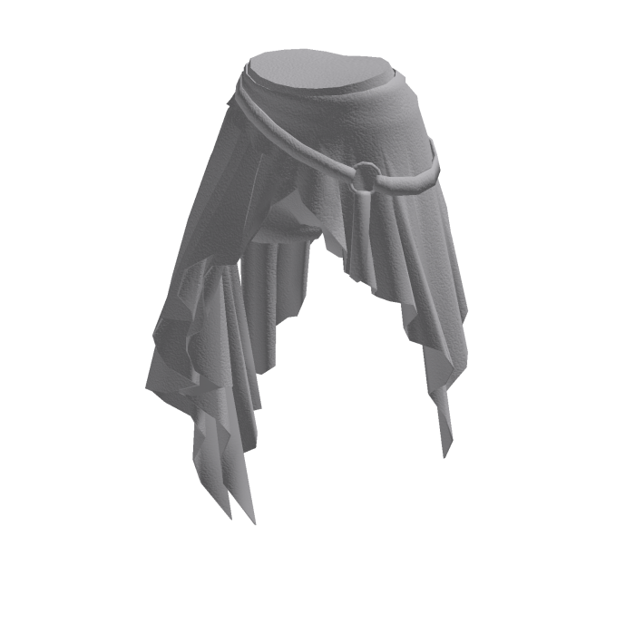 Draped Wrap Skirt w/ Belt (Gray)