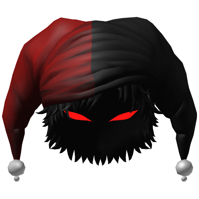 Black&Red Jester Hat w/ Glowing Eyes