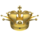 Gold Crown and Black Diamonds