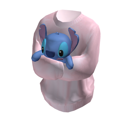 Stitch Alien Hugging Sweater Pink thumbnail
