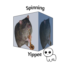 just a spinning rat cube...