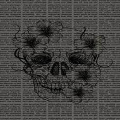 bloxburg dark academia skull drawing / banner Roblox decal