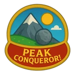 You've reached the finish line for the first time. The hills bow to your prowess!