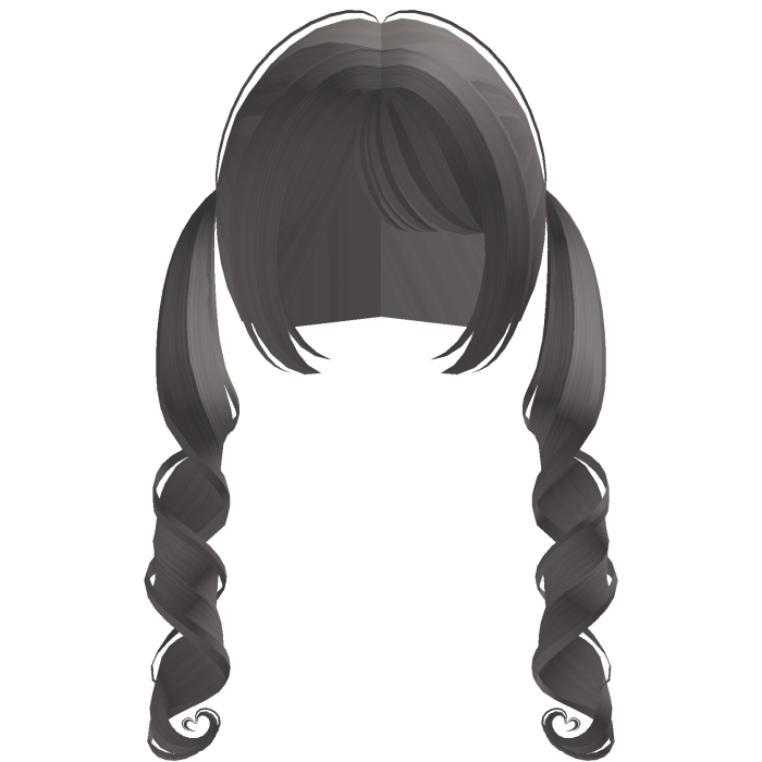 ♡ :  cute heart doll curly pigtails ash brown