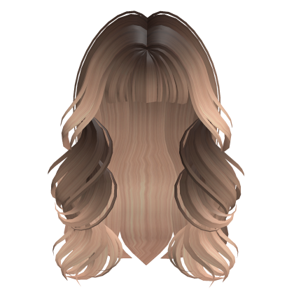 Pretty Voluminous Curly Ombre Hair with Bangs